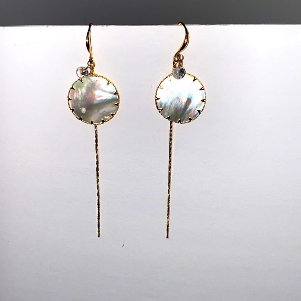 NWOT New Wave Gold Shell Design Earrings - Picture 10 of 10